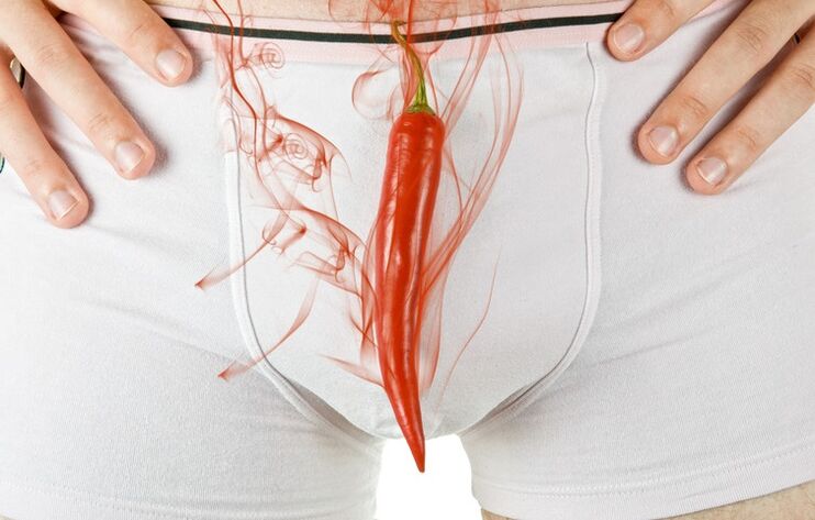 gori u preponama s prostatitisom